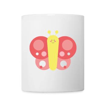 Tender and stylized butterfly - Mug - white - Front