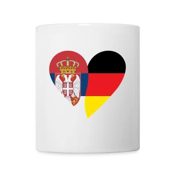 Serbie Allemagne Cœur - Mug blanc - blanc - Devant