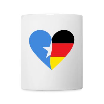 Somalia Germany Heart - Tasse - Weiß - Vorne