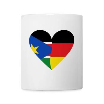 South Sudan Germany Heart - Mug - white - Front
