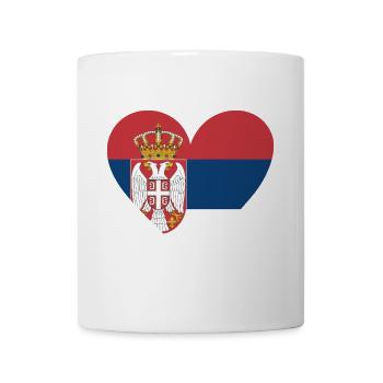 Serbia Heart - Tasse - Weiß - Vorne