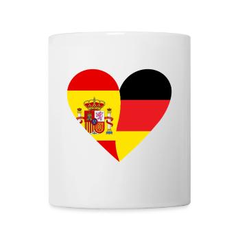Espagne Allemagne Cœur - Mug blanc - blanc - Devant