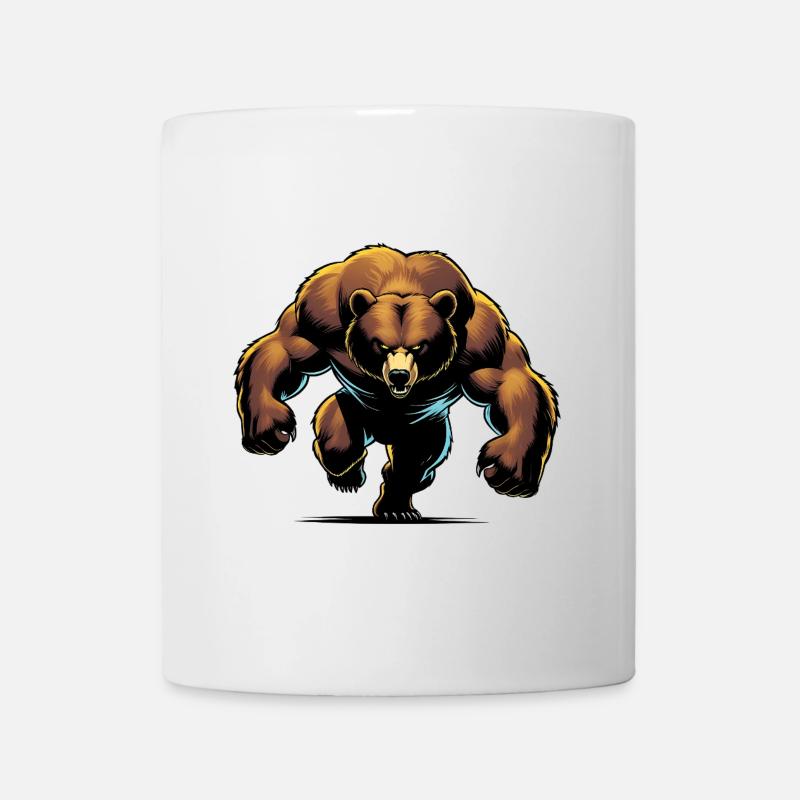 Ours musclé - Mug blanc - blanc