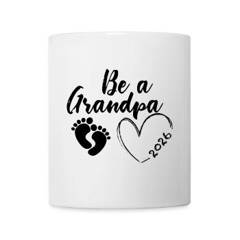 Devenir un grand-père 2026 Coeur Pieds de Bébé - Mug blanc - blanc - Devant