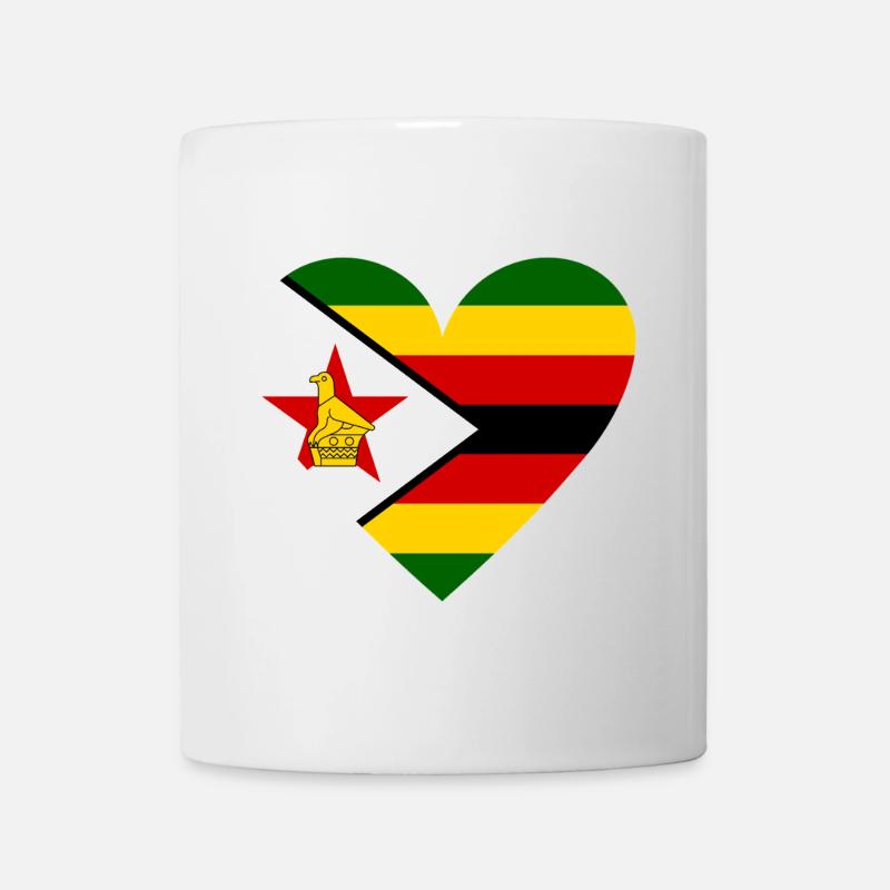 Zimbabwe Heart - Tasse - Weiß