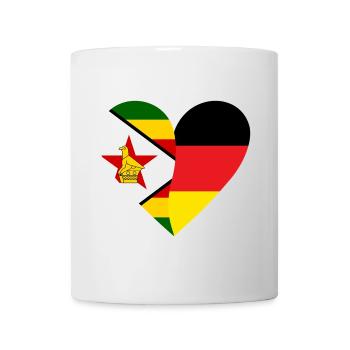 Zimbabwe Germany Heart - Tasse - Weiß - Vorne