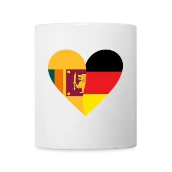 Sri Lanka Germany Heart - Tasse - Weiß - Vorne