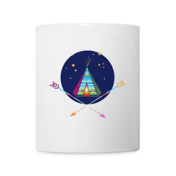 Teepee tent with arrows – symbol of adventure - Mug - white - Front