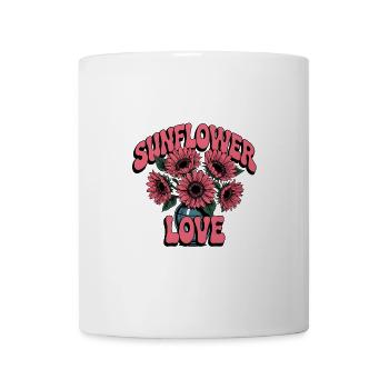 Sunflower Love - Floral Graphic Tee - Tasse - Weiß - Vorne