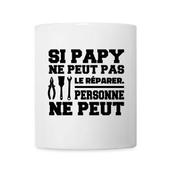 Opa - wenn Opa es nicht reparieren kann - Tasse - Weiß - Vorne