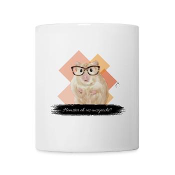 JvG Hamster "Homster eh ois ausgricht" - Tasse - Weiß - Vorne