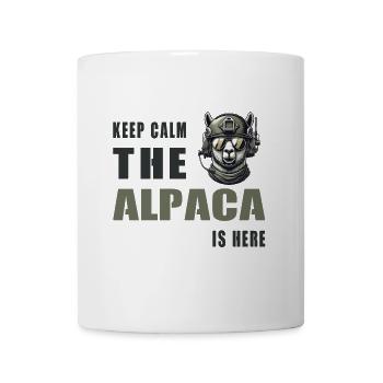Taktisches Alpaka – Stay Calm - Tasse - Weiß - Vorne
