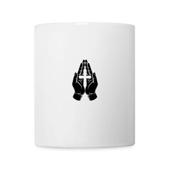 Mains en prière - Design fidèle - Mug blanc - blanc - Devant