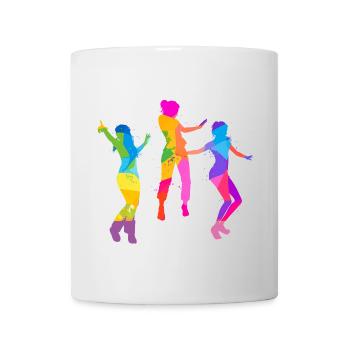 danseuse,danse,illustration,coloré,graffiti - Mug blanc - blanc - Devant