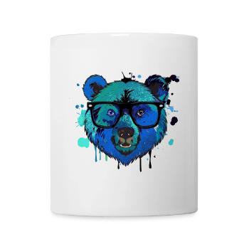 Bear,graffiti ,painting , colorful,nerd - Mug - white - Front
