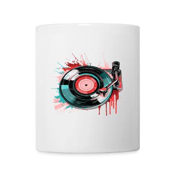 Disque Vinyle Disque LP Platine Vinyle Rétro - Mug blanc - blanc - Devant