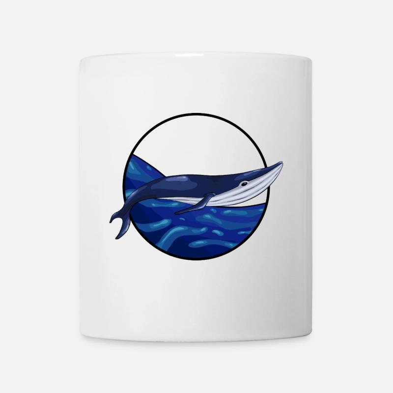 Swimming blue whale - Mug - white