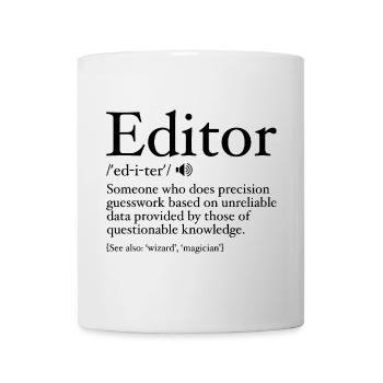 Funny Editor Definition Editor Definition - Editor - Mug - white - Front