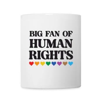 LGBTQ Pride Month - Big Fan of Human Rights - Mug - white - Front