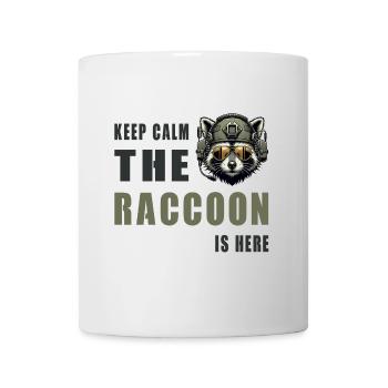 Keep Calm Raccoon Is Here - Tasse - Weiß - Vorne