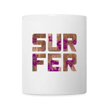 Surfer Hawai Hibiscus Blossom Vacation Water Sports - Mug - white - Front