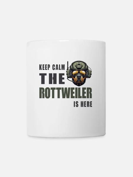 Rottweiler – Keep Calm Design - Tasse - Weiß