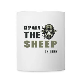 Schaf – Keep Calm Design - Tasse - Weiß - Vorne