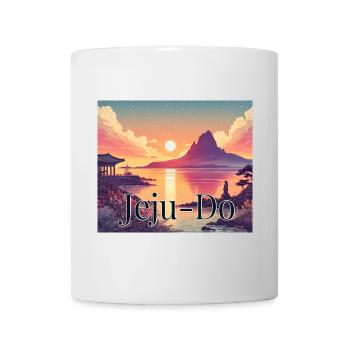 Île de Jeju Corée Vent Volcan Coucher de soleil Vacances Asie - Mug blanc - blanc - Devant
