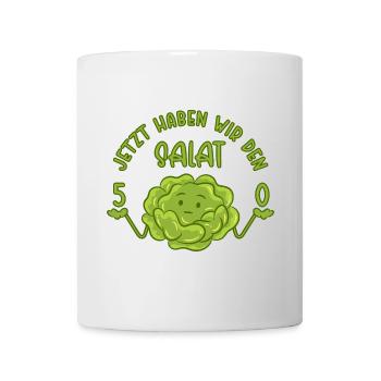 50. Geburtstag - 50 Jetzt haben wir den Salat - Tasse - Weiß - Vorne