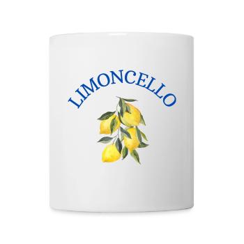 Limoncello – Zitronen am Zweig mit Schriftzug - Tasse - Weiß - Vorne