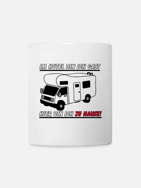 Wohnmobil , Reisemobil zu Hause .................. - Tasse - Weiß