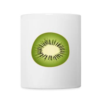 Tranche de kiwi comme motif de fruits frais - Mug blanc - blanc - Devant
