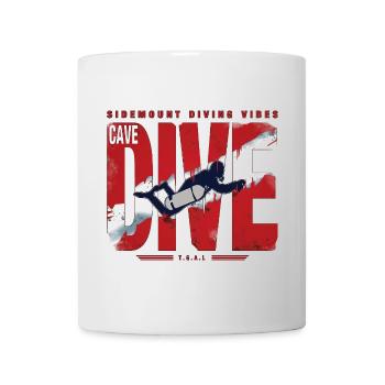 Tauchende Cave Diver Grafik - Tasse - Weiß - Vorne