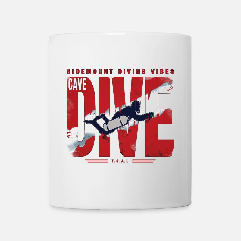 Tauchende Cave Diver Grafik - Tasse - Weiß