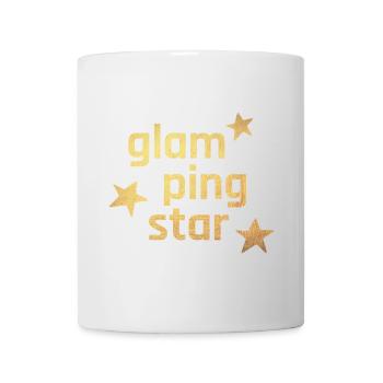Glamping Star Star Camping Gold Luxury Cool Fan - Mug - white - Front