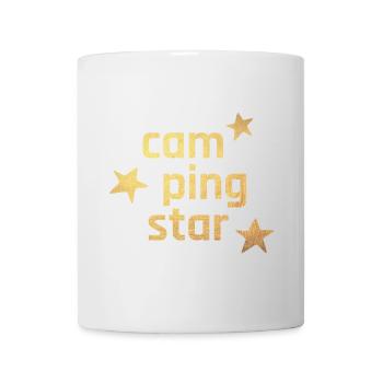Camping Star Star Gold Exclusive Luxury Camper Fan - Mug - white - Front