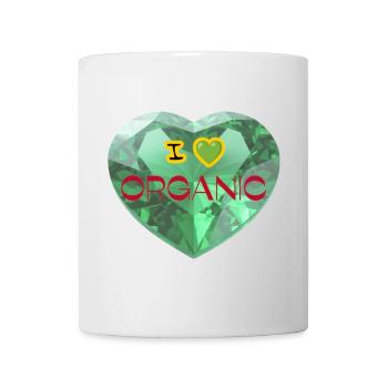 Diamantherz I Love Organic - Tasse - Weiß - Vorne