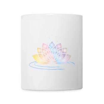 Stylized Pastel Flower Symbol with Water - Mug - white - Front