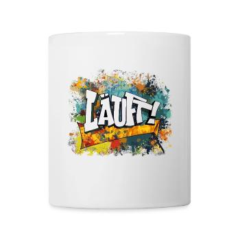 Graffiti Kunst Spaß Design läuft - Tasse - Weiß - Vorne