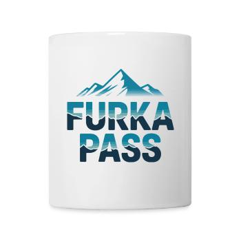 Furkapass Moderne alpine Radsportkunst - Tasse - Weiß - Vorne