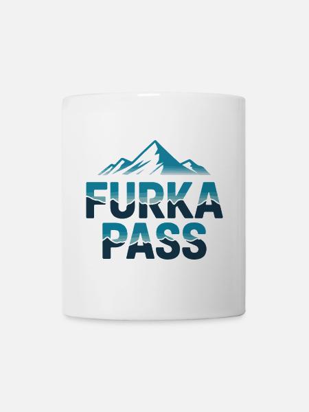 Furkapass Moderne alpine Radsportkunst - Tasse - Weiß