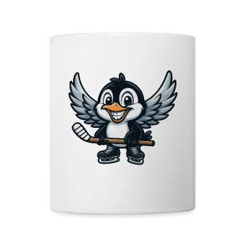 Süßer Pinguin Engel mit Flügeln Eishockeyspieler - Mug - white - Front