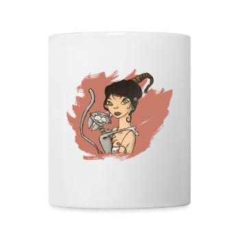 Cat and Woman | Graffiti by iLo - Tasse - Weiß - Vorne