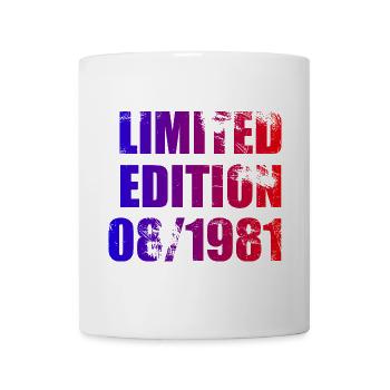 44. Geburtstag Limited Edition 08/1981 - Tasse - Weiß - Vorne