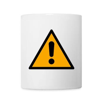 Attention! | Warning Icon Graphic - Mug - white - Front