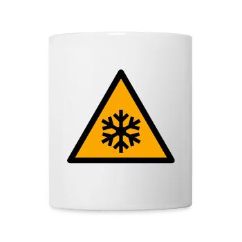 Eiskalt | Schneeflocke im Dreieck - Mug - white - Front