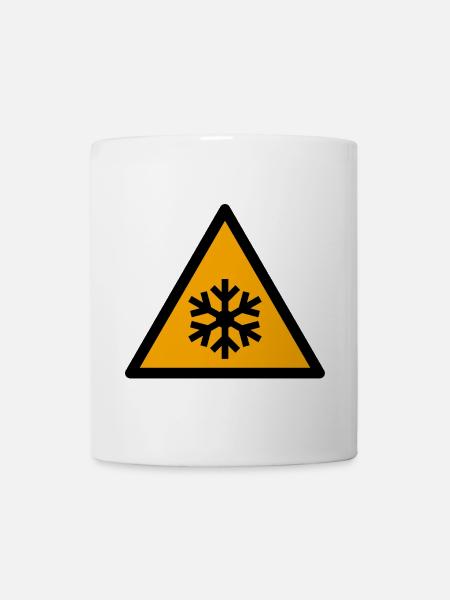 Eiskalt | Schneeflocke im Dreieck - Tasse - Weiß