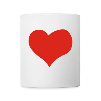 Heart I: One Color Tee Design - Mug - white - Front