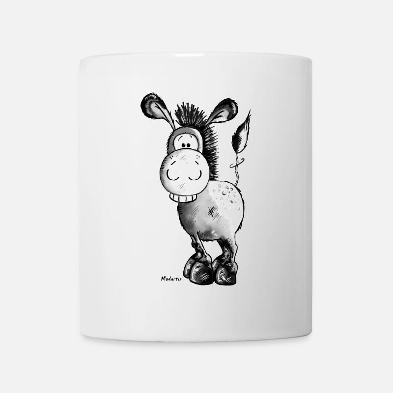 Lustiger grauer Esel - Tasse - Weiß