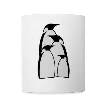 Pinguin Familie - Tasse - Weiß - Vorne